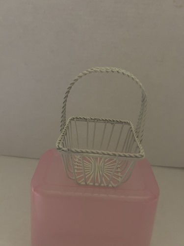 Vintage small metal white - metal,