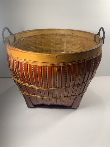Vintage rust beige bamboo - beige,