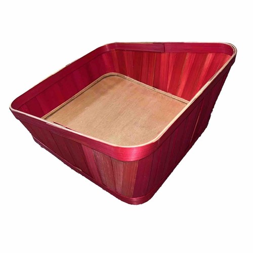 Empty gift basket - red, woven